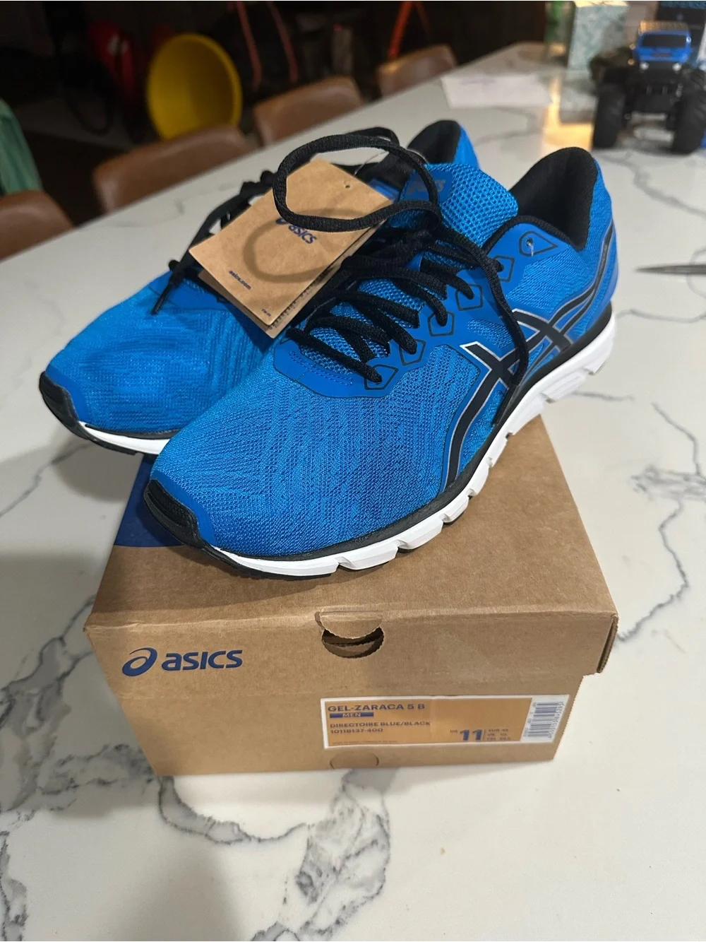 Asics Blue and Black Men's Running Shoes